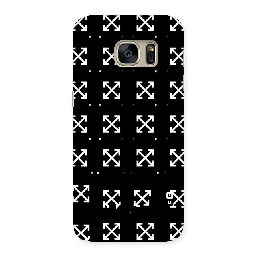 Cross Arrow Black Back Case for Galaxy S7