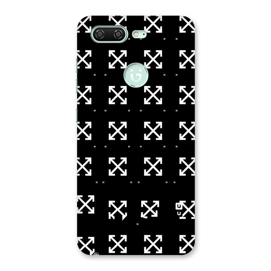Cross Arrow Black Back Case for Gionee S10