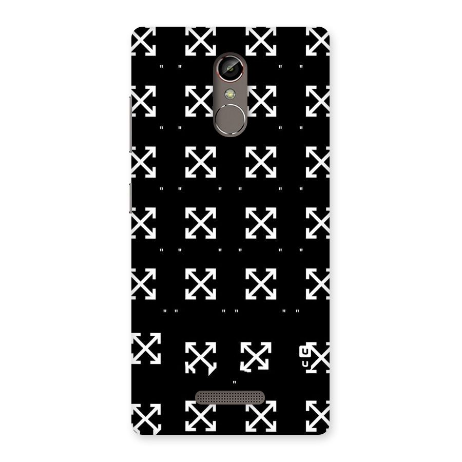 Cross Arrow Black Back Case for Gionee S6s
