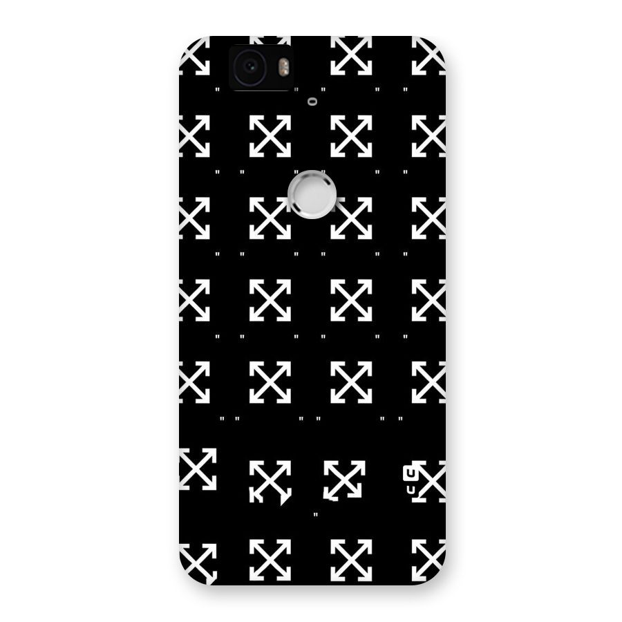 Cross Arrow Black Back Case for Google Nexus-6P