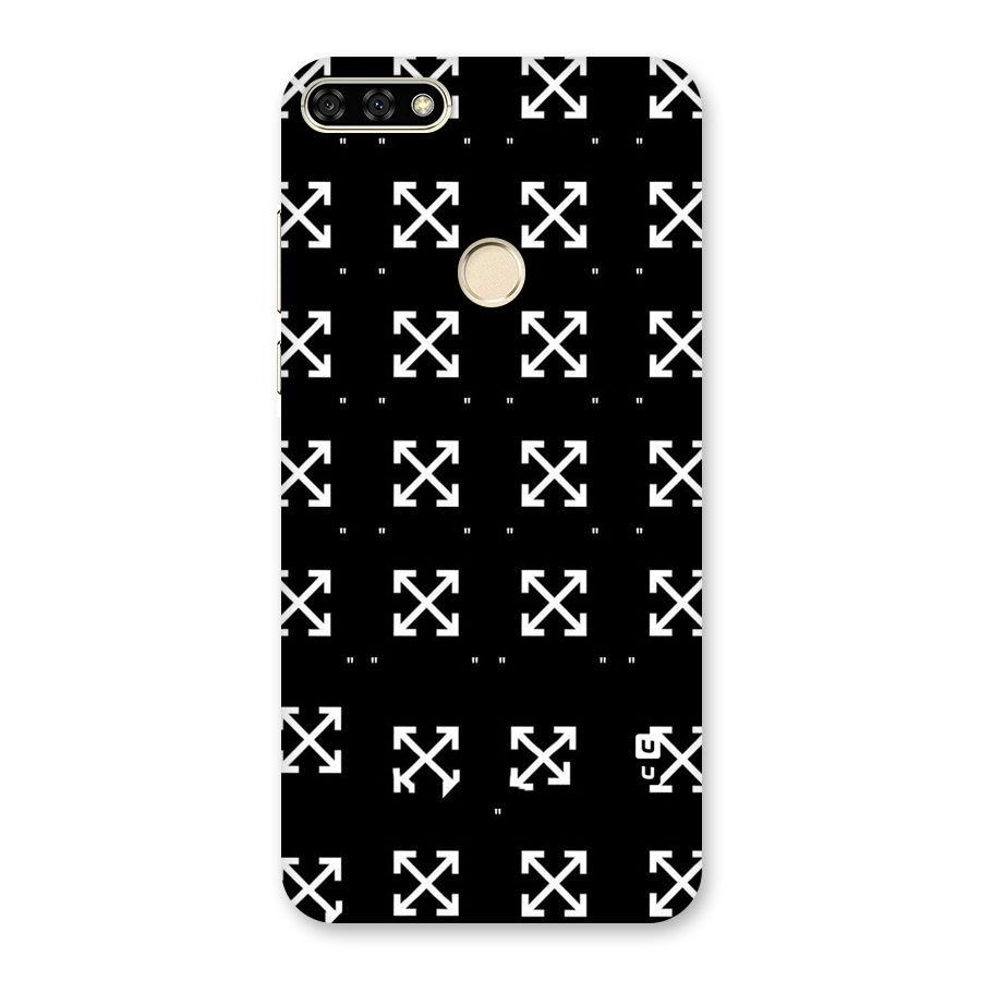 Cross Arrow Black Back Case for Honor 7A