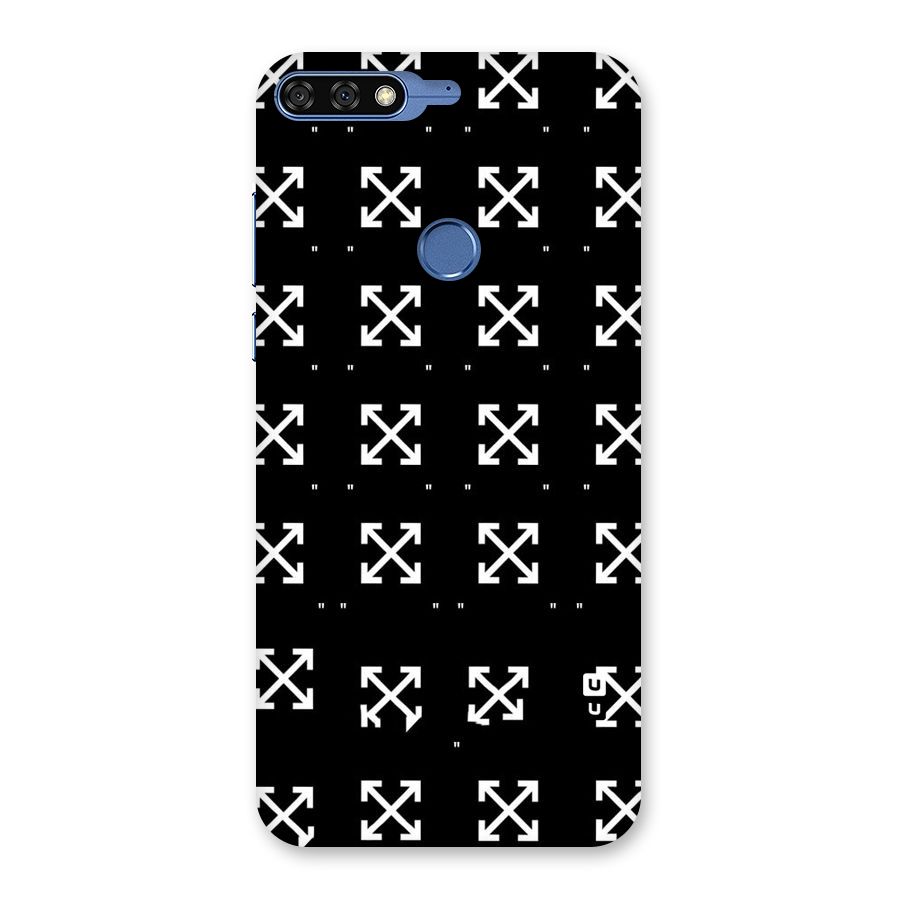 Cross Arrow Black Back Case for Honor 7C