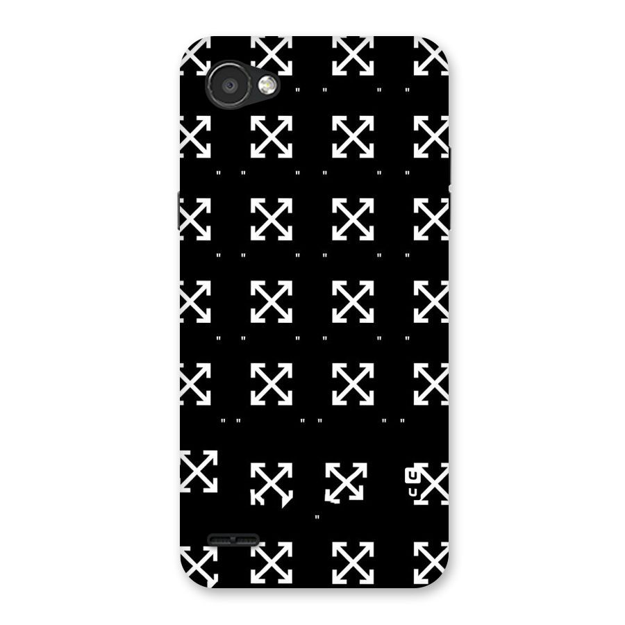 Cross Arrow Black Back Case for LG Q6