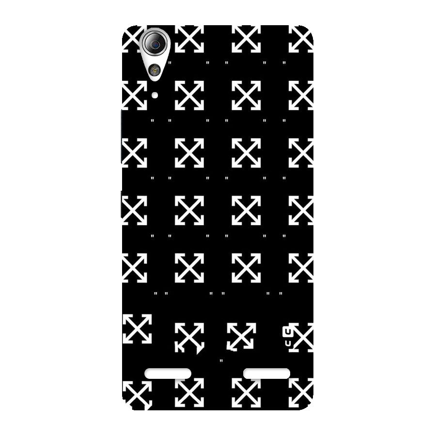 Cross Arrow Black Back Case for Lenovo A6000 Plus