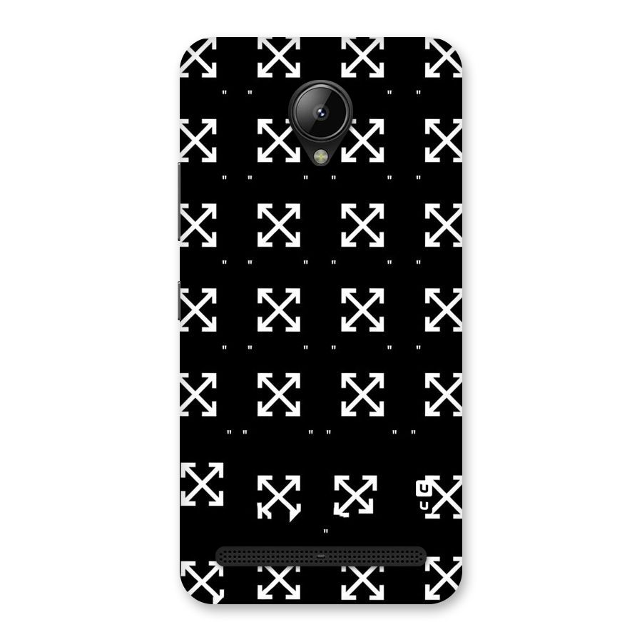 Cross Arrow Black Back Case for Lenovo C2