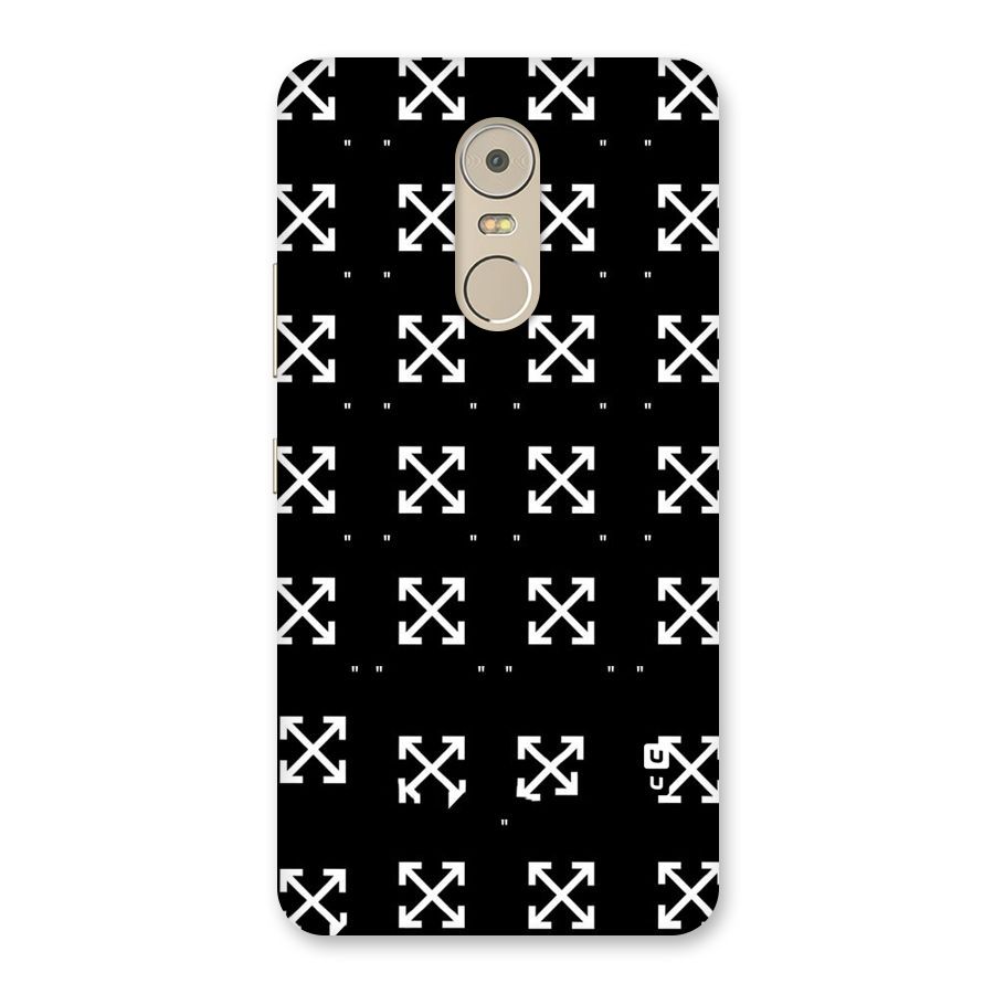 Cross Arrow Black Back Case for Lenovo K6 Note