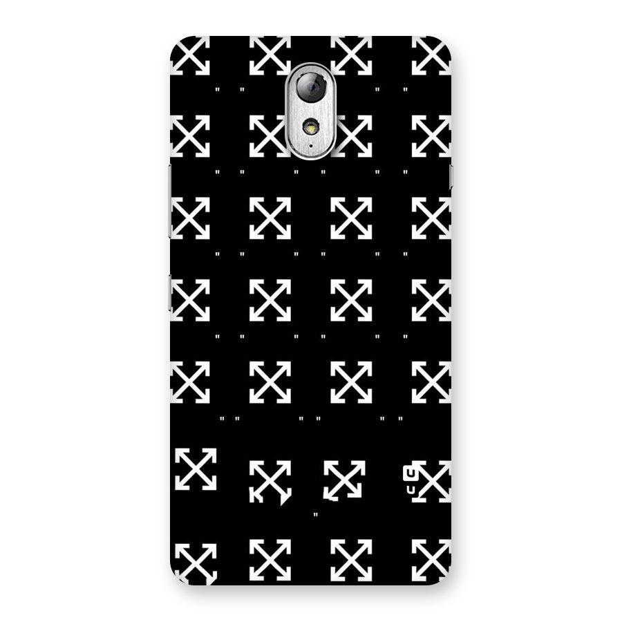 Cross Arrow Black Back Case for Lenovo Vibe P1M