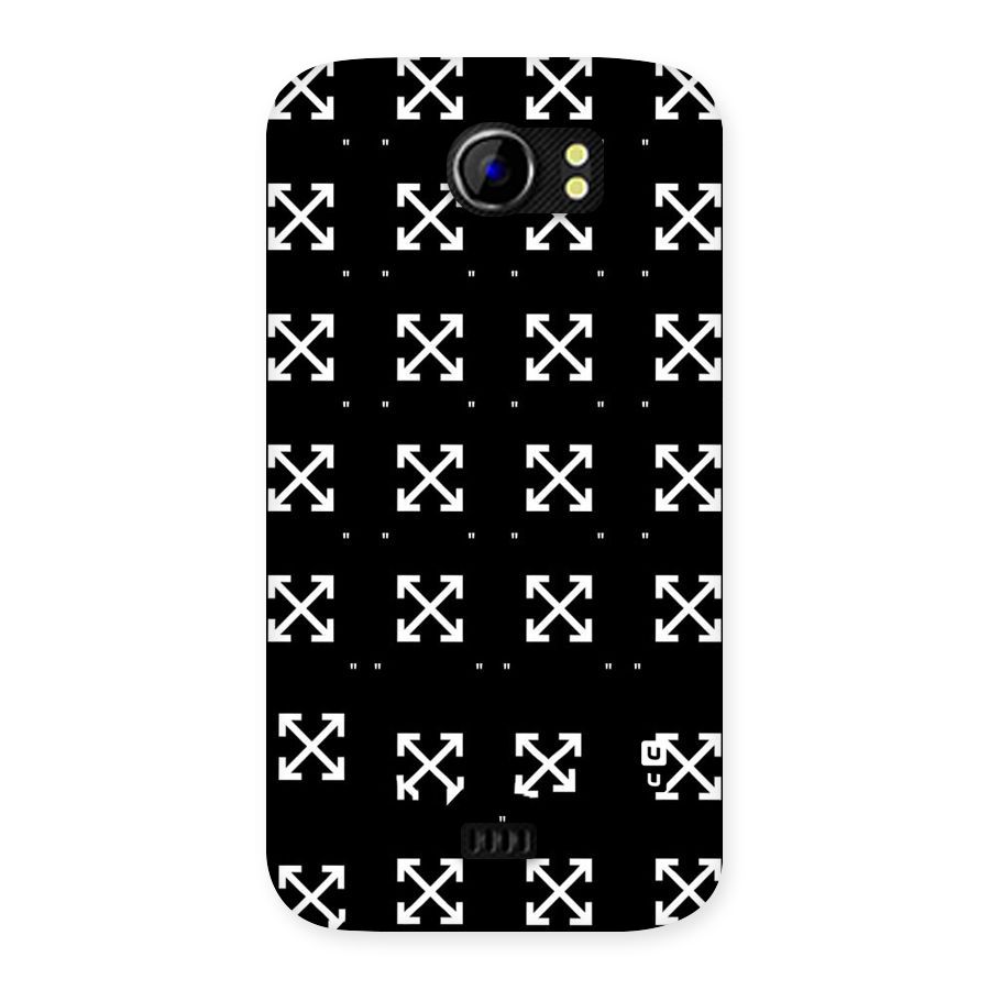 Cross Arrow Black Back Case for Micromax Canvas 2 A110