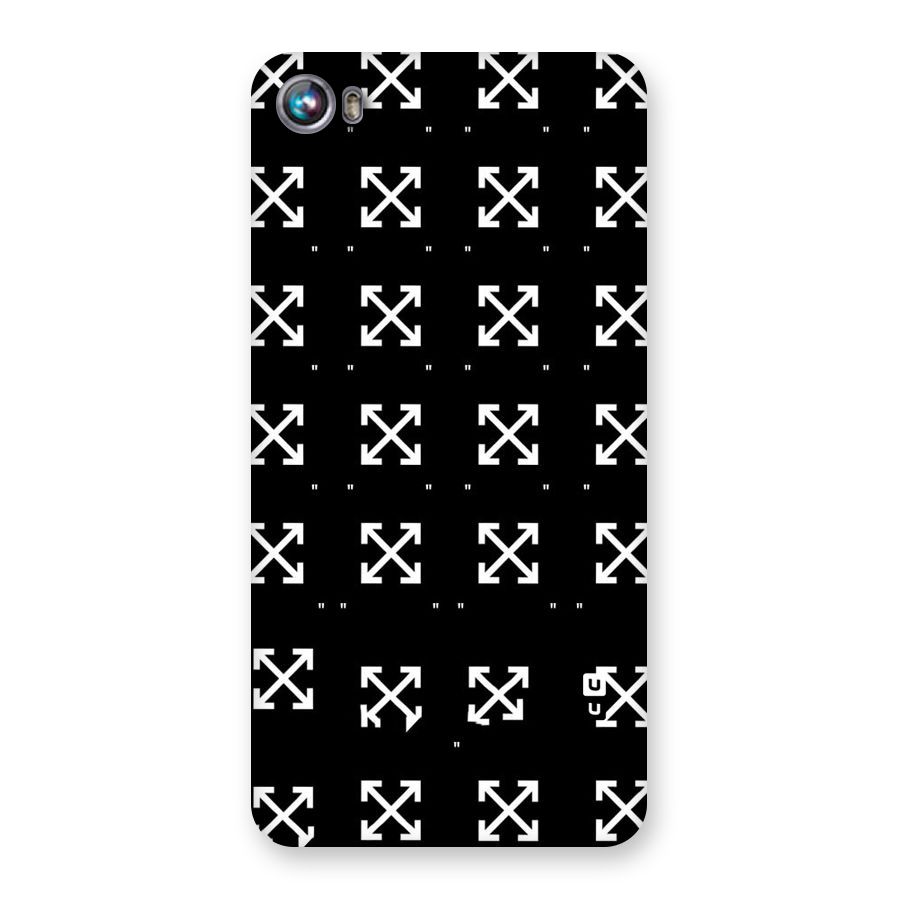Cross Arrow Black Back Case for Micromax Canvas Fire 4 A107