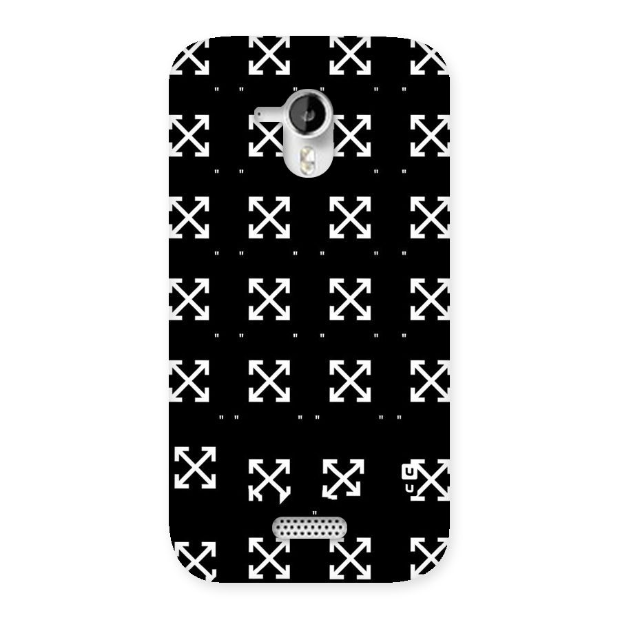 Cross Arrow Black Back Case for Micromax Canvas HD A116