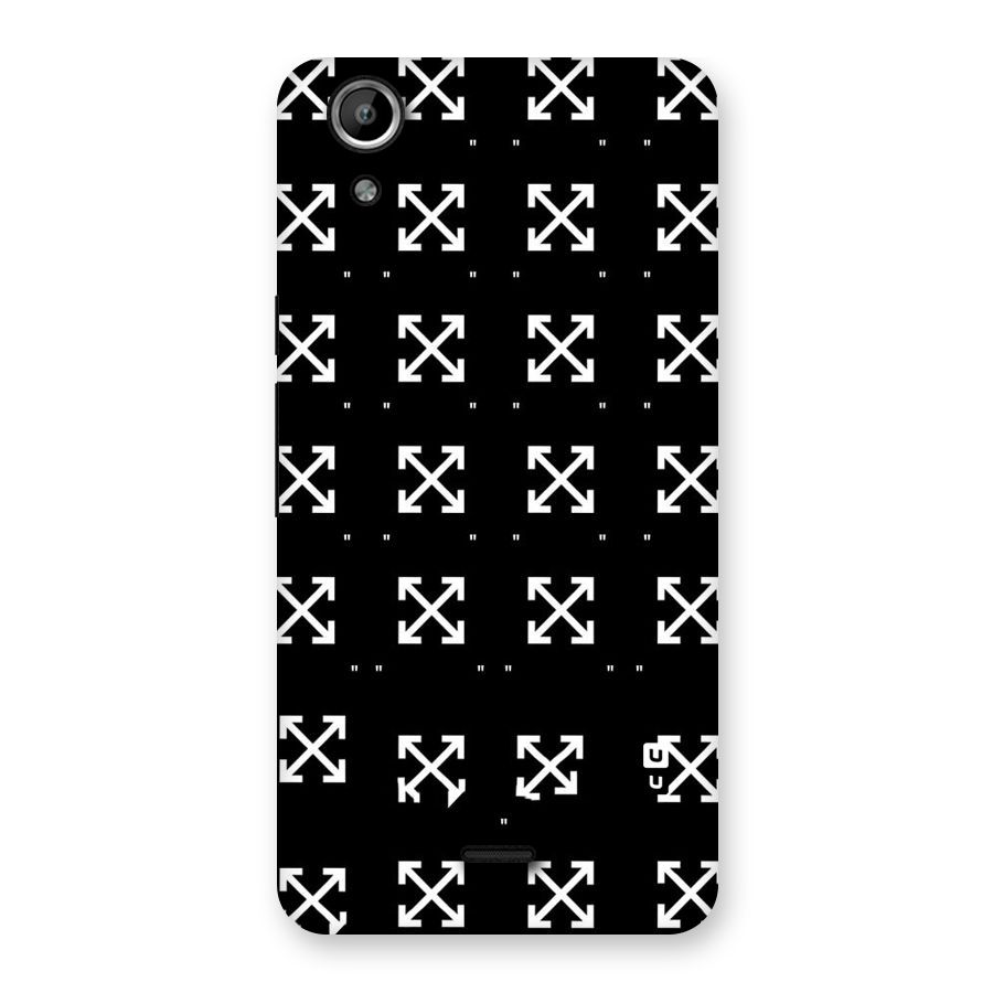 Cross Arrow Black Back Case for Micromax Canvas Selfie Lens Q345