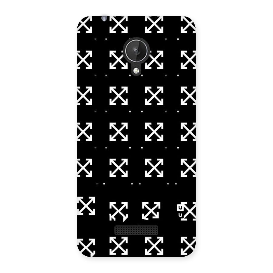 Cross Arrow Black Back Case for Micromax Canvas Spark Q380