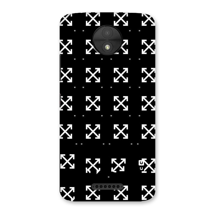 Cross Arrow Black Back Case for Moto C