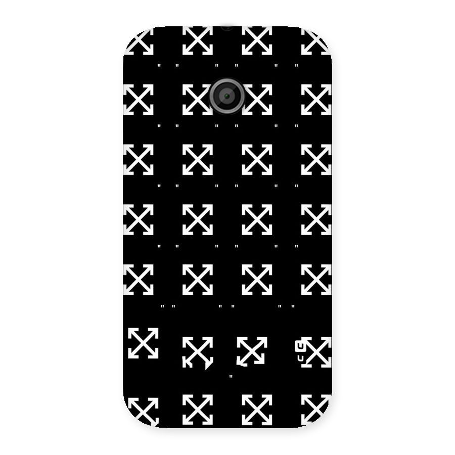 Cross Arrow Black Back Case for Moto E