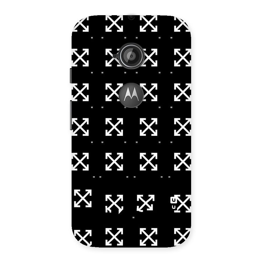 Cross Arrow Black Back Case for Moto E 2nd Gen