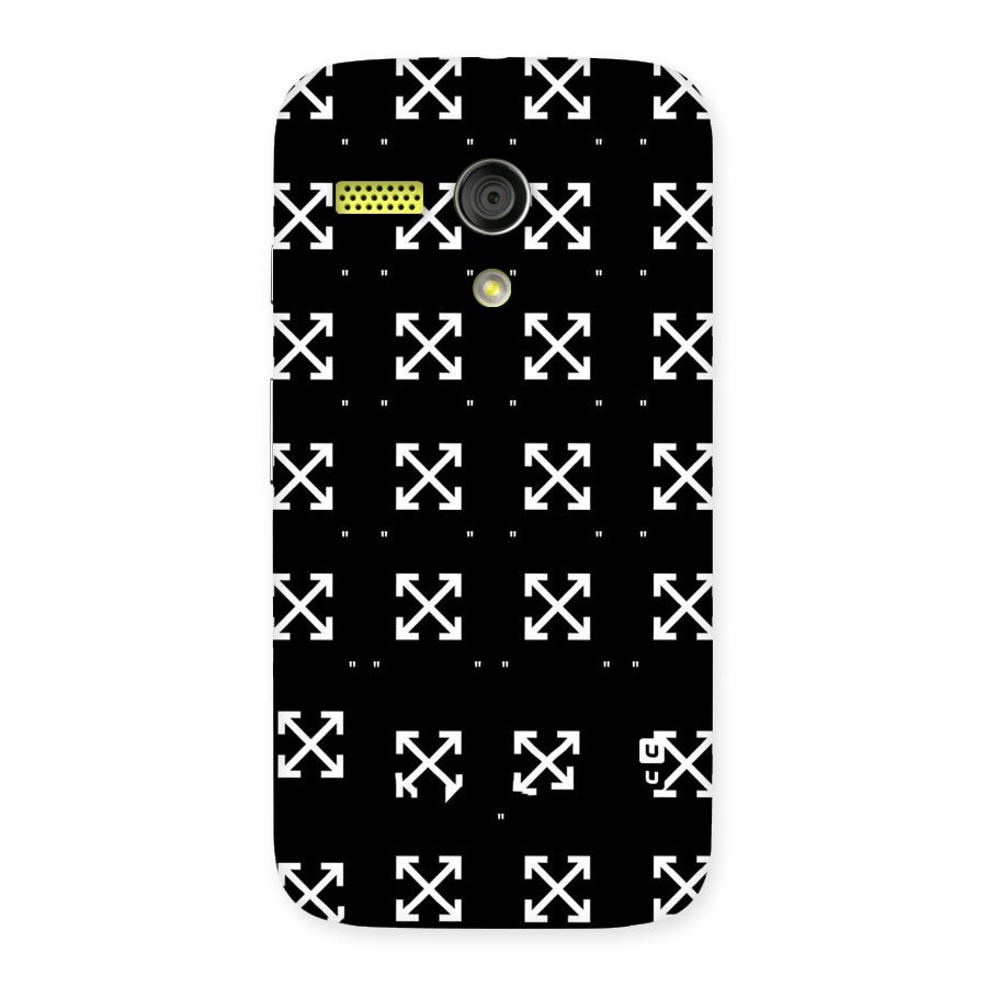 Cross Arrow Black Back Case for Moto G