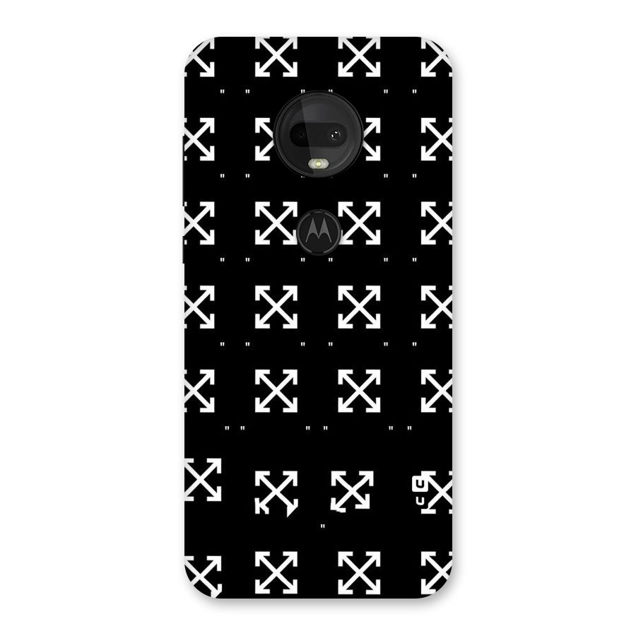 Cross Arrow Black Back Case for Moto G7