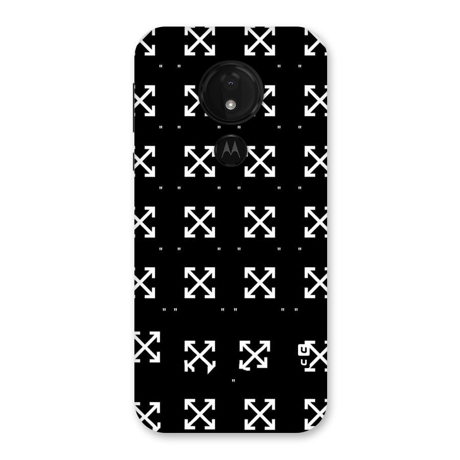 Cross Arrow Black Back Case for Moto G7 Power