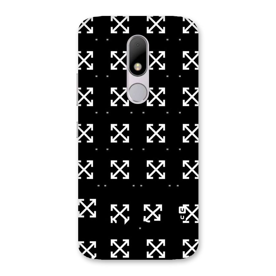 Cross Arrow Black Back Case for Moto M