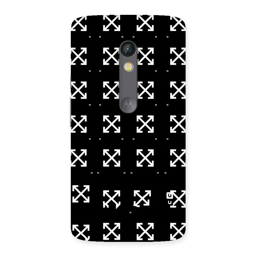 Cross Arrow Black Back Case for Moto X Play