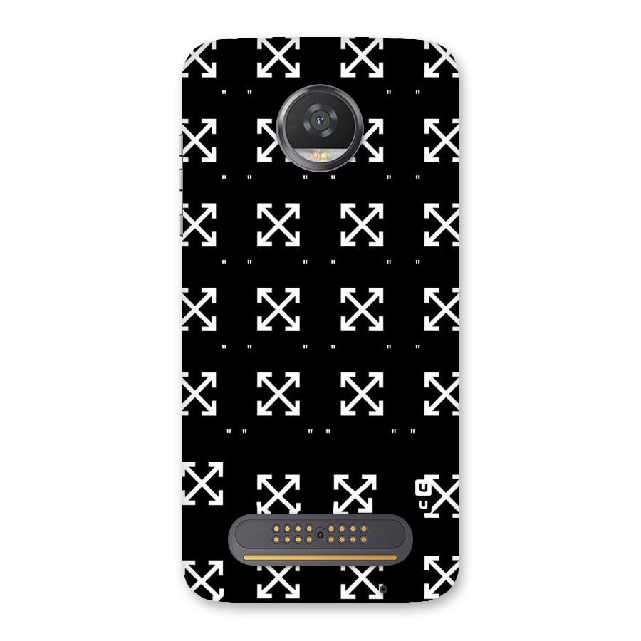 Cross Arrow Black Back Case for Moto Z2 Play