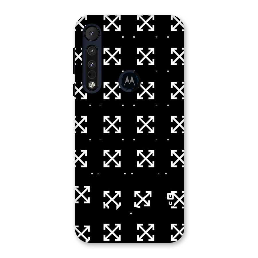 Cross Arrow Black Back Case for Motorola One Macro