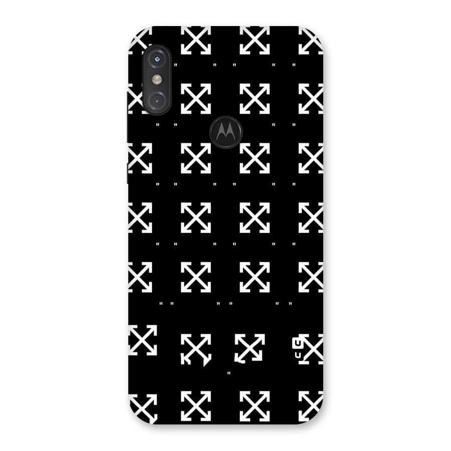 Cross Arrow Black Back Case for Motorola One Power