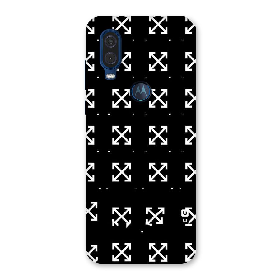 Cross Arrow Black Back Case for Motorola One Vision