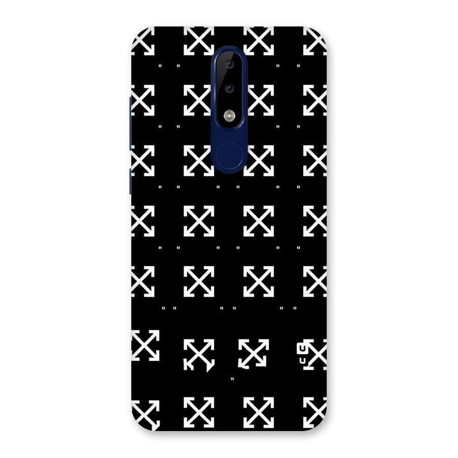 Cross Arrow Black Back Case for Nokia 5.1 Plus