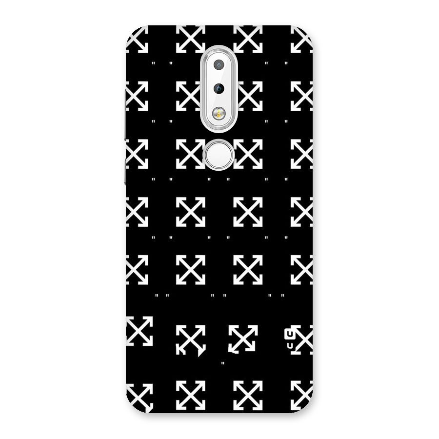 Cross Arrow Black Back Case for Nokia 6.1 Plus