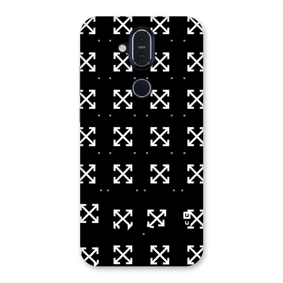 Cross Arrow Black Back Case for Nokia 8.1