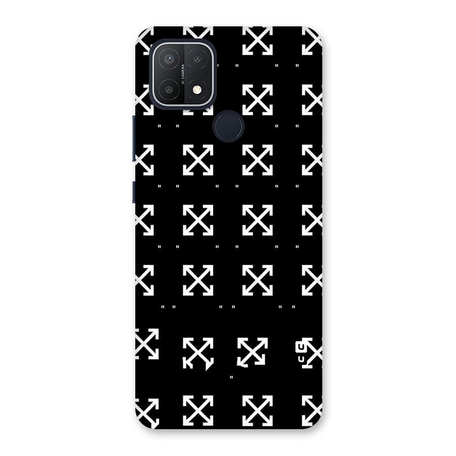 Cross Arrow Black Back Case for Oppo A15