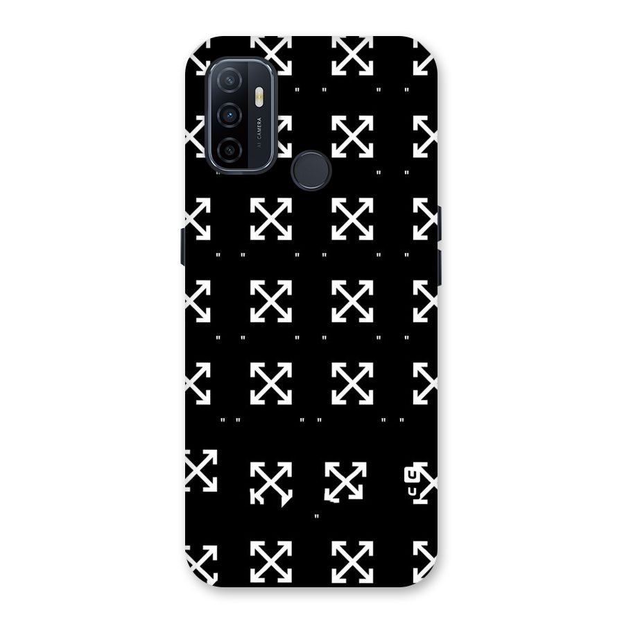 Cross Arrow Black Back Case for Oppo A32
