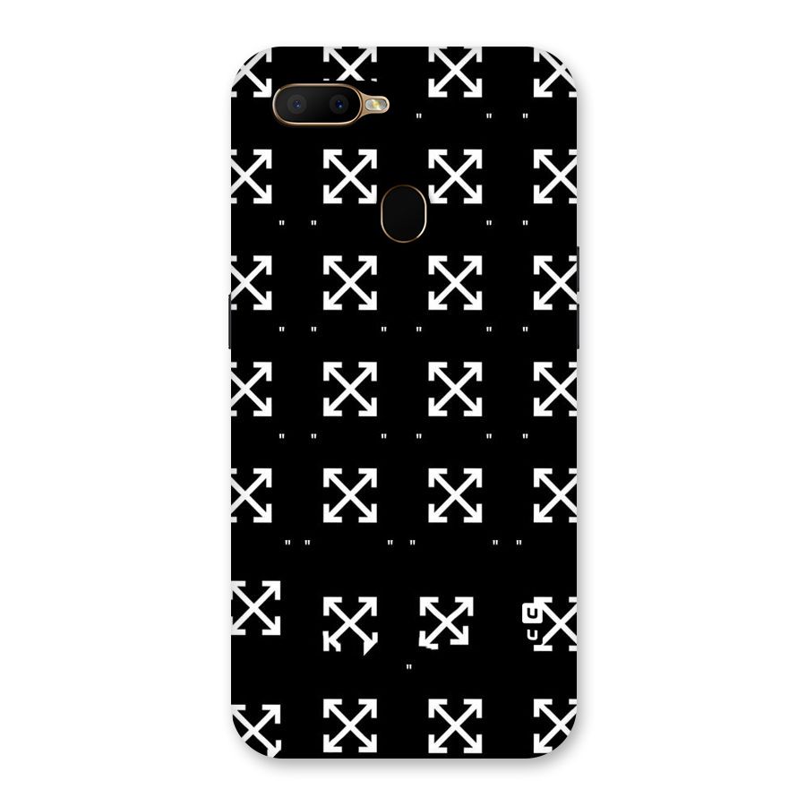 Cross Arrow Black Back Case for Oppo A5s
