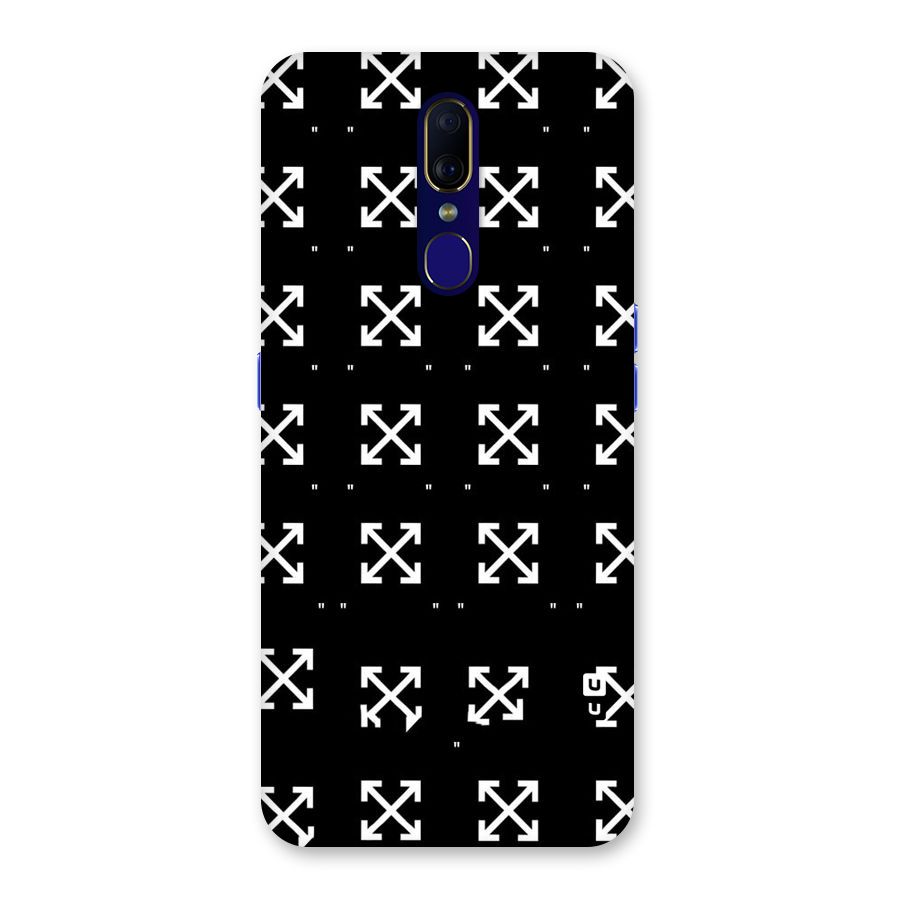 Cross Arrow Black Back Case for Oppo A9