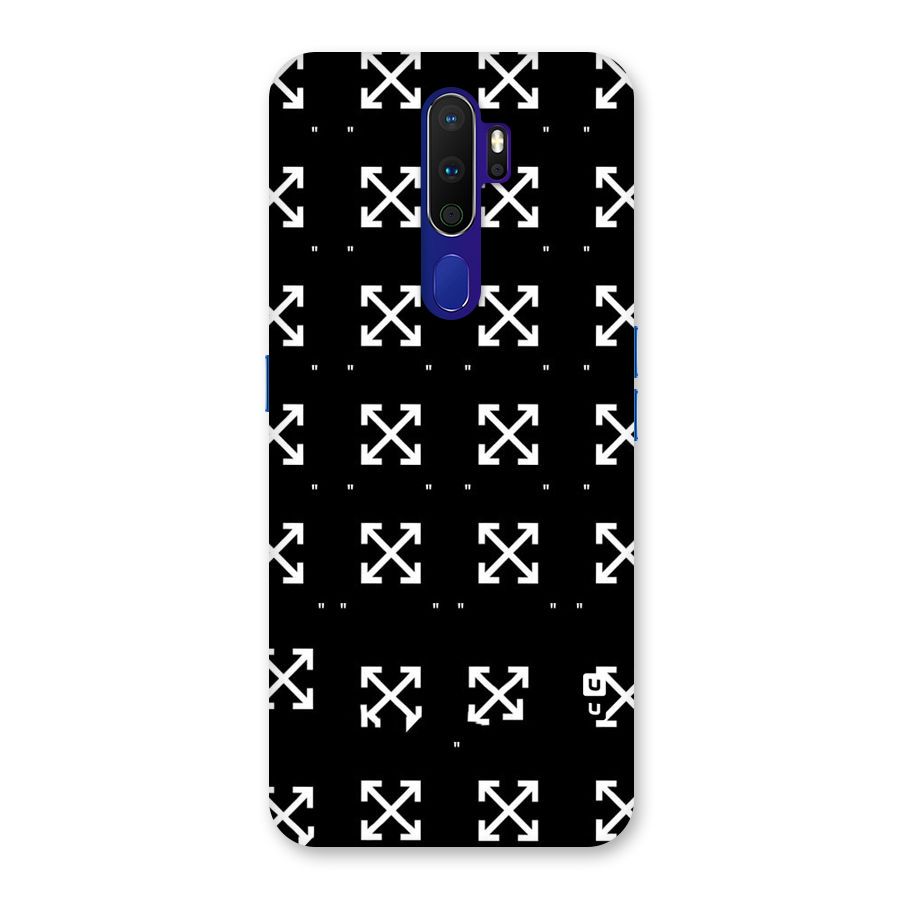 Cross Arrow Black Back Case for Oppo A9 (2020)