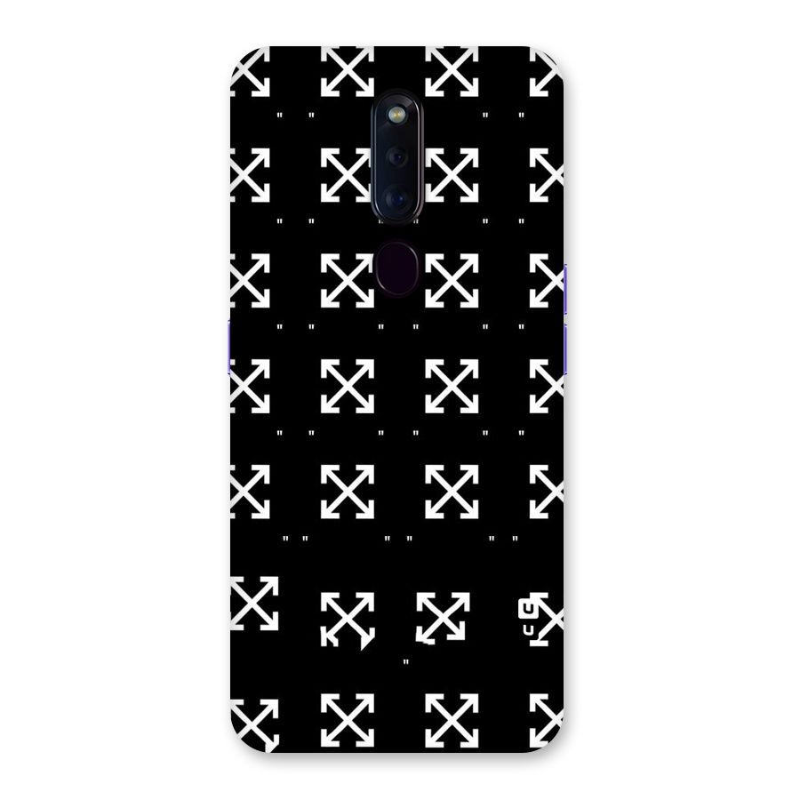 Cross Arrow Black Back Case for Oppo F11 Pro