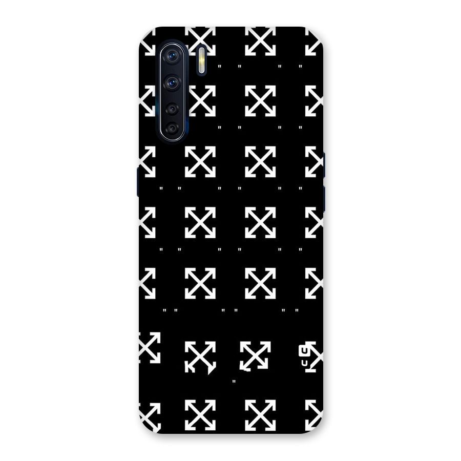 Cross Arrow Black Back Case for Oppo F15