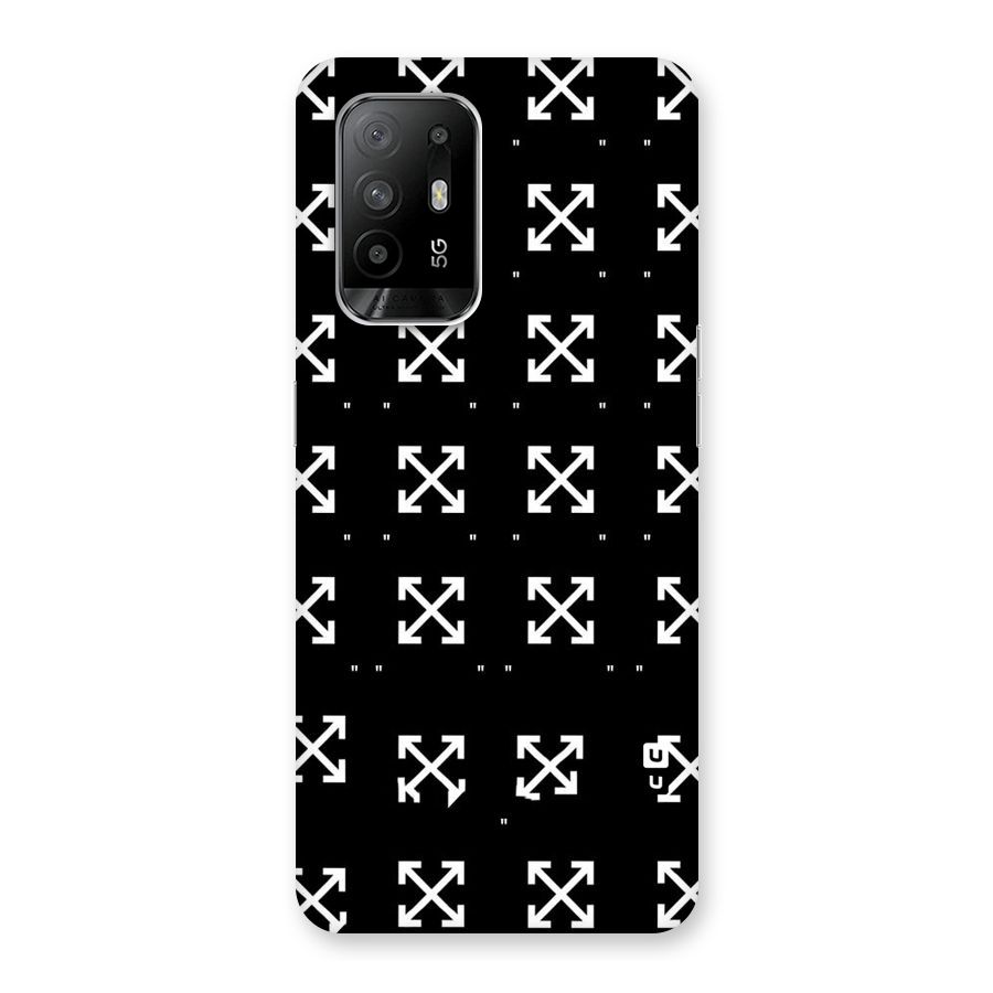 Cross Arrow Black Back Case for Oppo F19 Pro Plus 5G