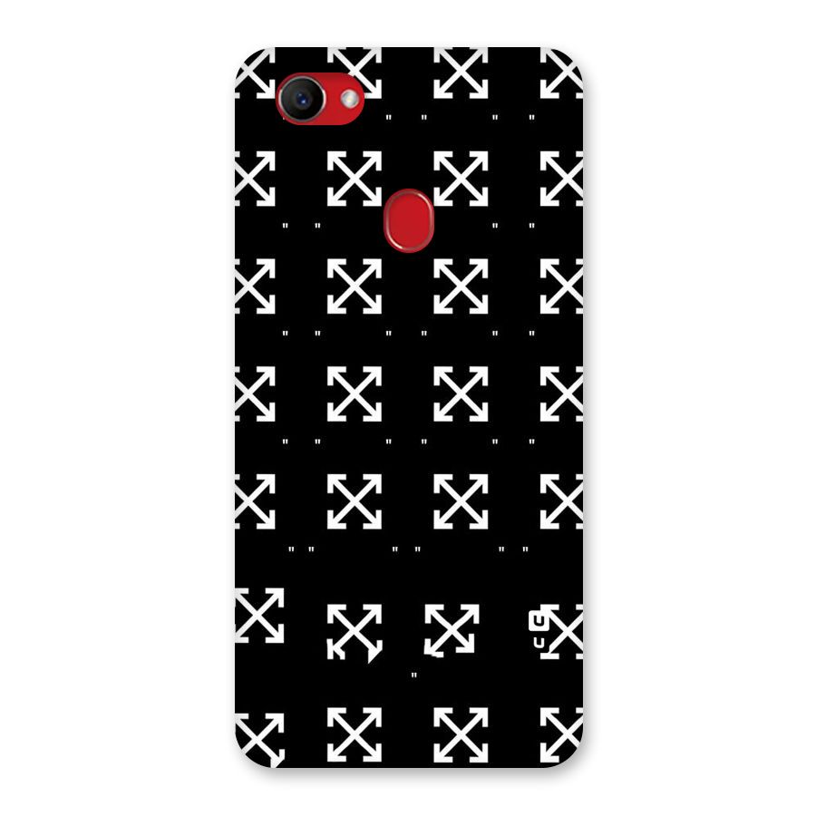 Cross Arrow Black Back Case for Oppo F7