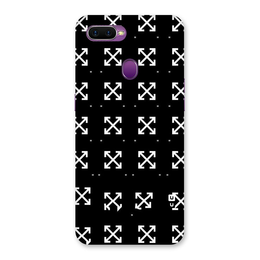 Cross Arrow Black Back Case for Oppo F9