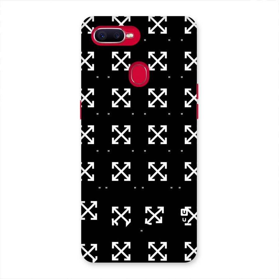 Cross Arrow Black Back Case for Oppo F9 Pro