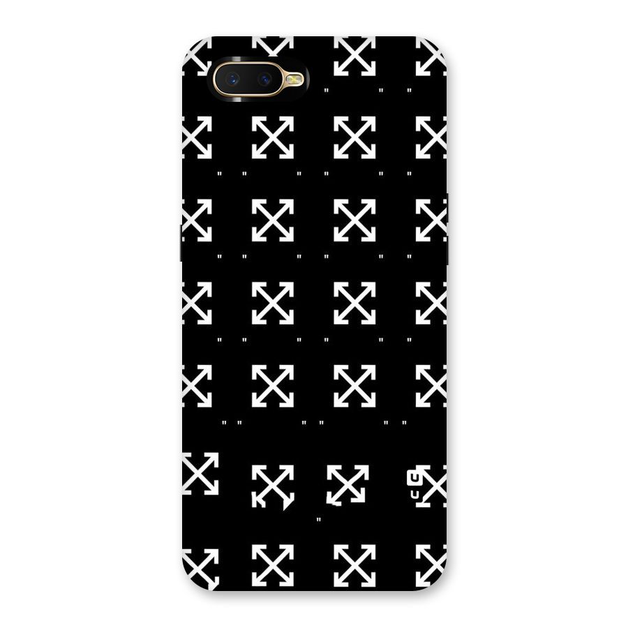 Cross Arrow Black Back Case for Oppo K1