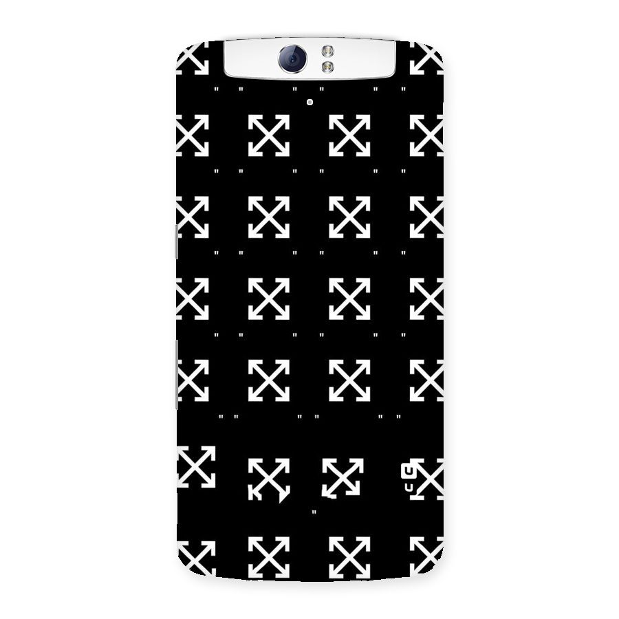 Cross Arrow Black Back Case for Oppo N1