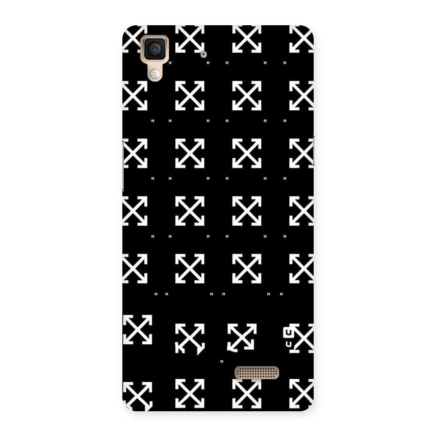 Cross Arrow Black Back Case for Oppo R7