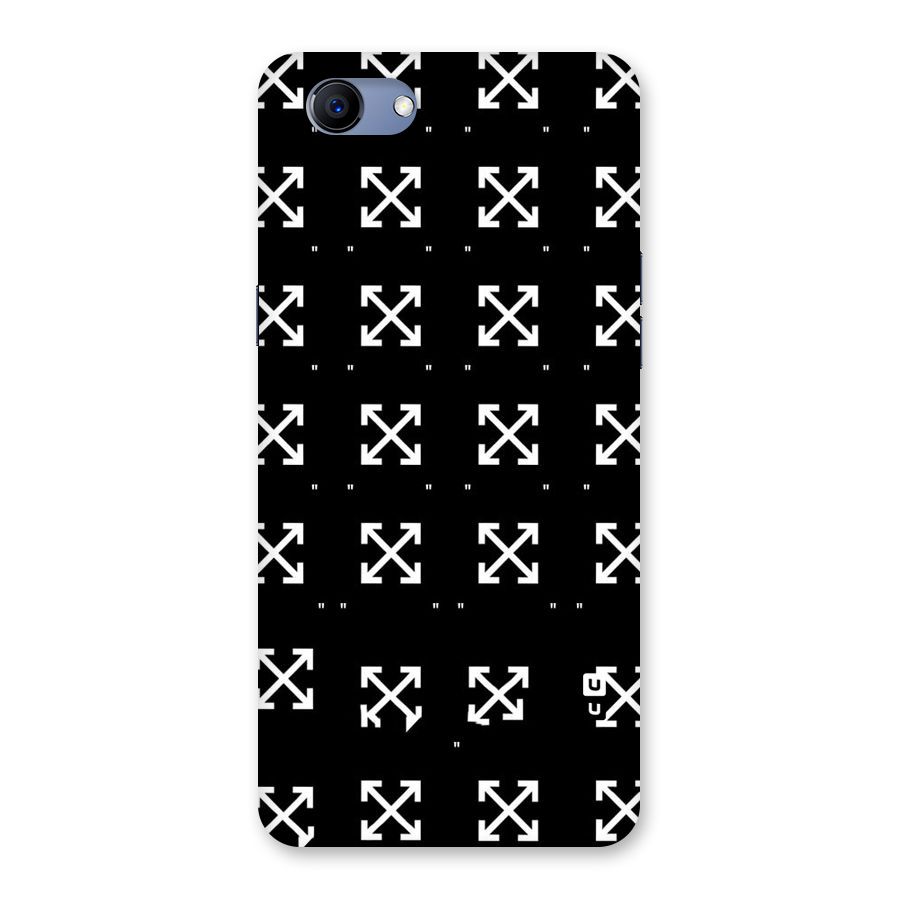 Cross Arrow Black Back Case for Oppo Realme 1