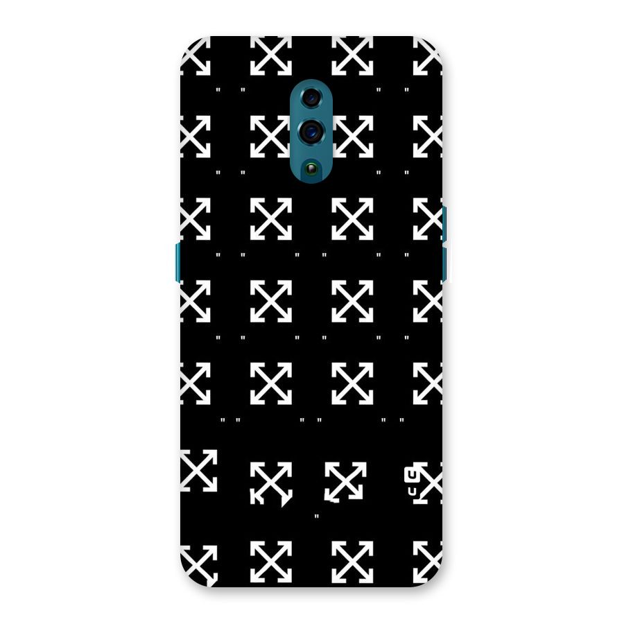 Cross Arrow Black Back Case for Oppo Reno