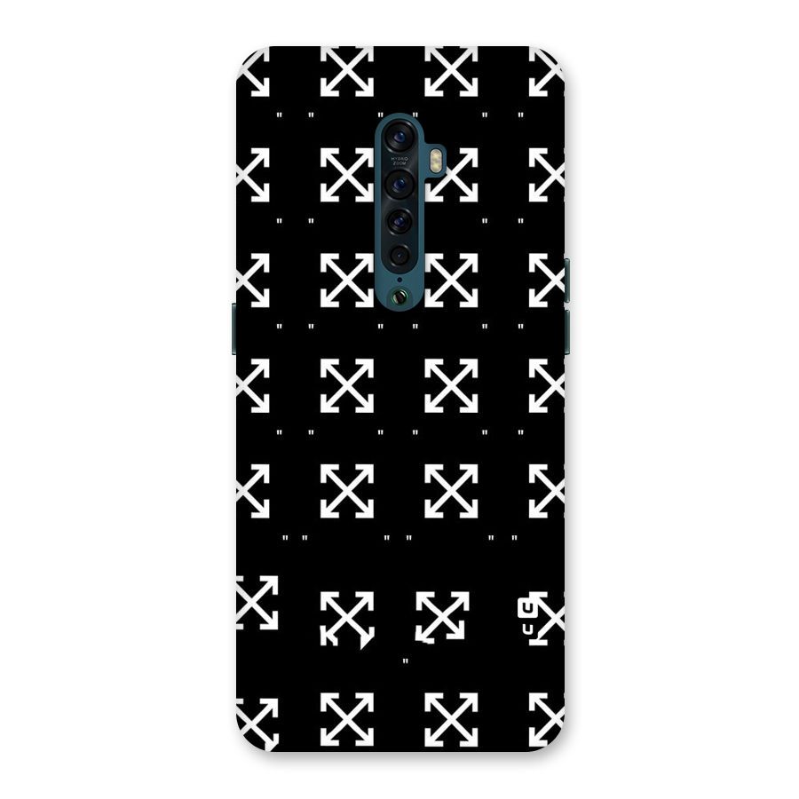 Cross Arrow Black Back Case for Oppo Reno2
