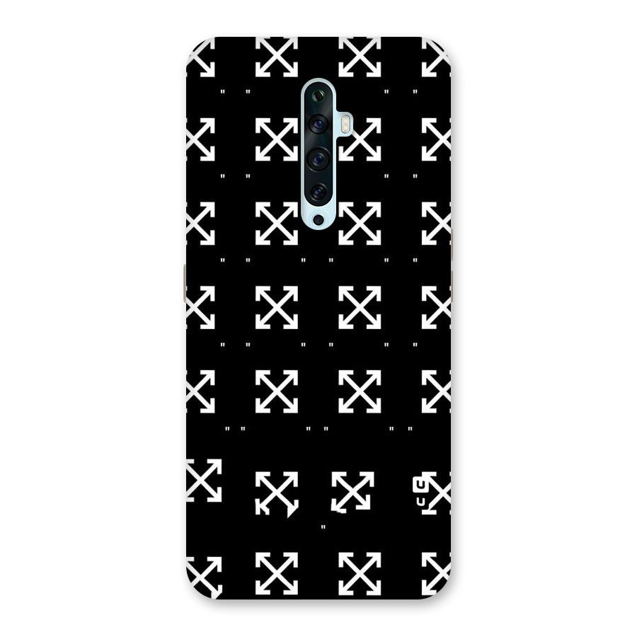 Cross Arrow Black Back Case for Oppo Reno2 Z