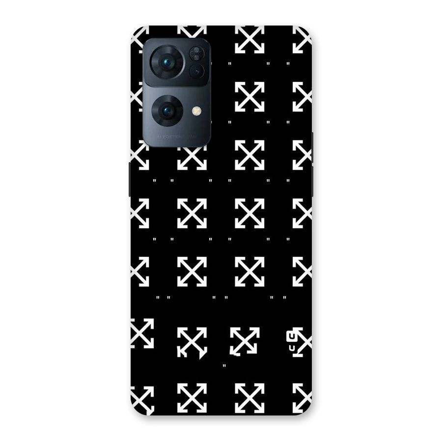 Cross Arrow Black Back Case for Oppo Reno7 Pro 5G